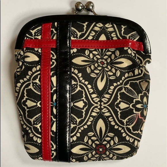 Vera Bradley Black and Red Floral Clutch - Picture 2 of 6